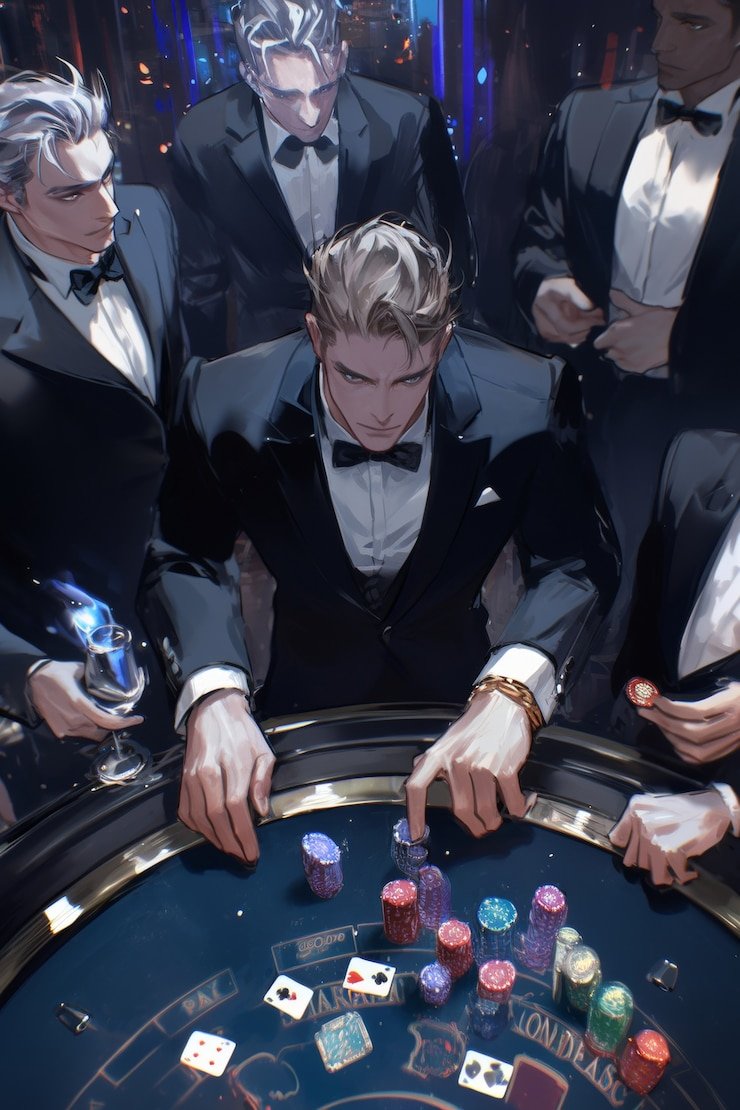 Blackjack live-dealer table with professional croupier