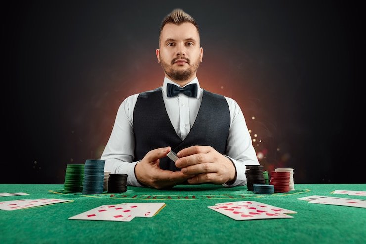 Roulette live-dealer table with multilingual host